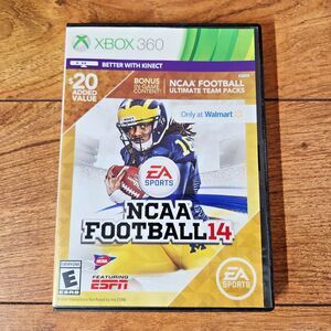 NCAA Football 14 Xbox 360 Case Only NO GAME Walmart Edition RARE